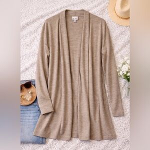 A New Day Open Front Cardigan Tan XXL